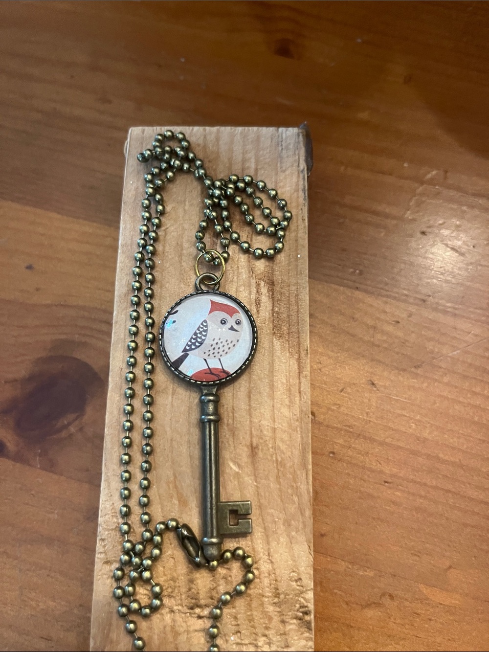 Handmade Cabochon key necklace